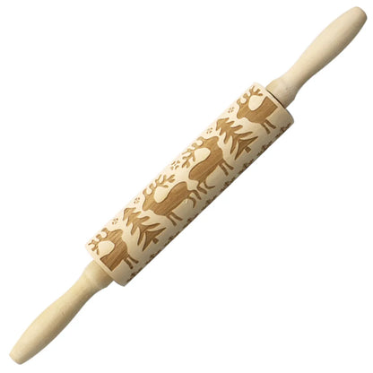 Christmas Cartoon Style Ethnic Style Elk Theaceae/Muhe Rolling Pin