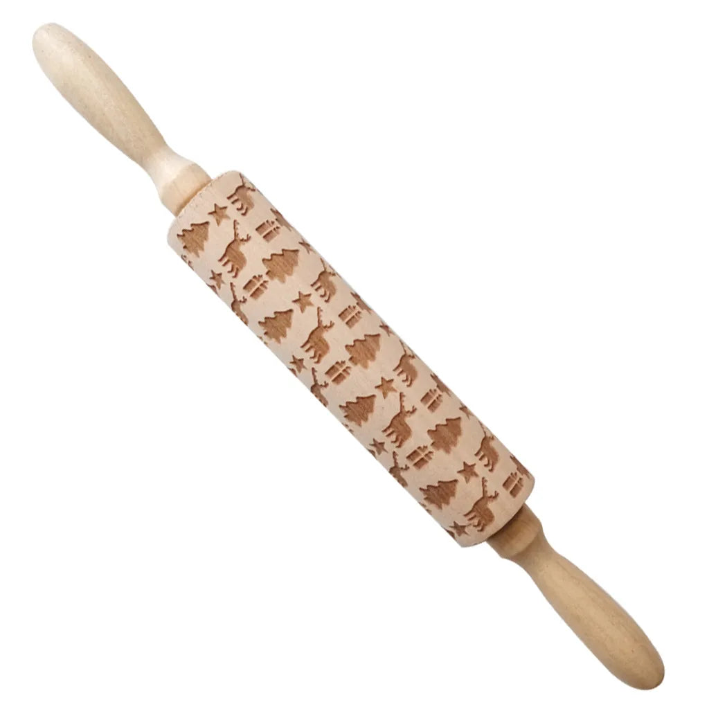 Christmas Cartoon Style Ethnic Style Elk Theaceae/Muhe Rolling Pin