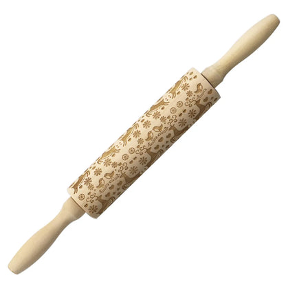 Christmas Cartoon Style Ethnic Style Elk Theaceae/Muhe Rolling Pin