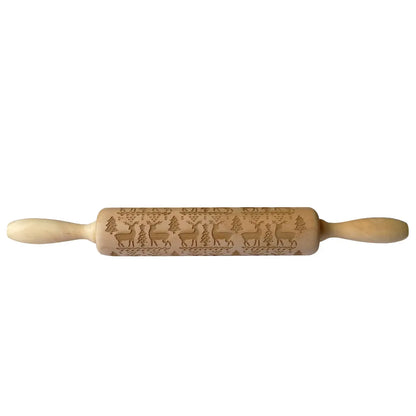 Christmas Cartoon Style Ethnic Style Elk Theaceae/Muhe Rolling Pin