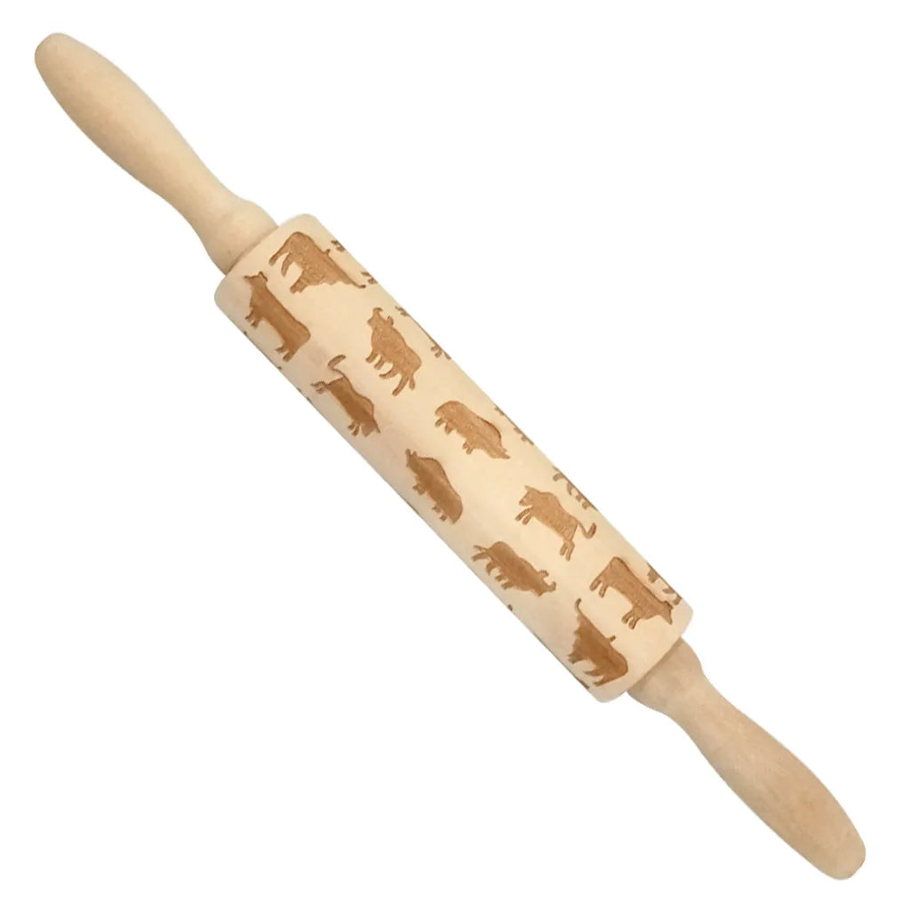 Christmas Cartoon Style Ethnic Style Elk Theaceae/Muhe Rolling Pin