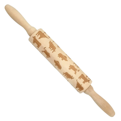 Christmas Cartoon Style Ethnic Style Elk Theaceae/Muhe Rolling Pin