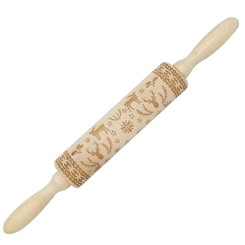 Christmas Cartoon Style Ethnic Style Elk Theaceae/Muhe Rolling Pin