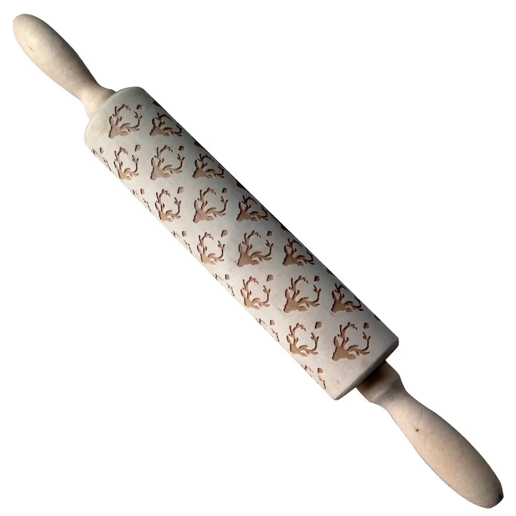 Christmas Cartoon Style Ethnic Style Elk Theaceae/Muhe Rolling Pin