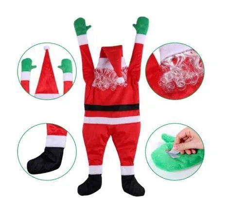 Christmas Cartoon Style Funny Santa Claus Cloth Indoor Outdoor Party Hanging Ornaments