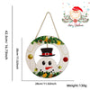 Christmas Cartoon Style Gift Box Bell Snowman Wood Party Festival Hanging Ornaments