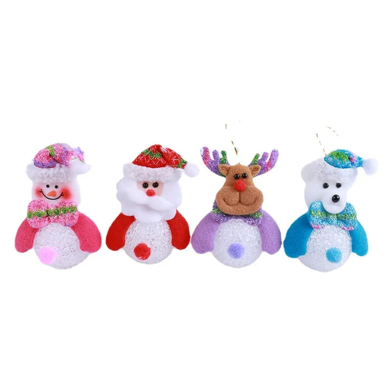 Christmas Cartoon Style Santa Claus Cloth Festival Hanging Ornaments