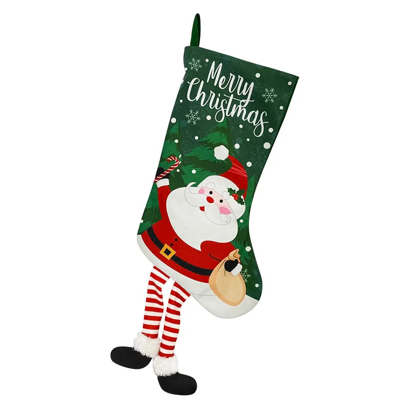 Christmas Cartoon Style Santa Claus Letter Party Festival Christmas Socks