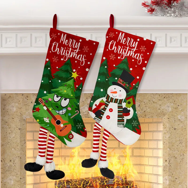 Christmas Cartoon Style Santa Claus Letter Party Festival Christmas Socks