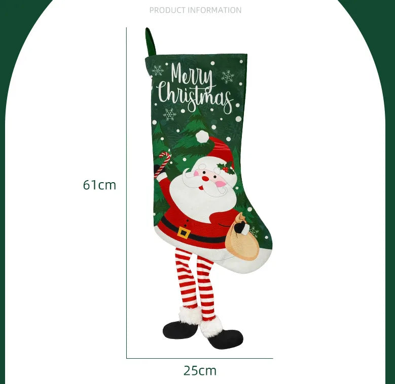 Christmas Cartoon Style Santa Claus Letter Party Festival Christmas Socks