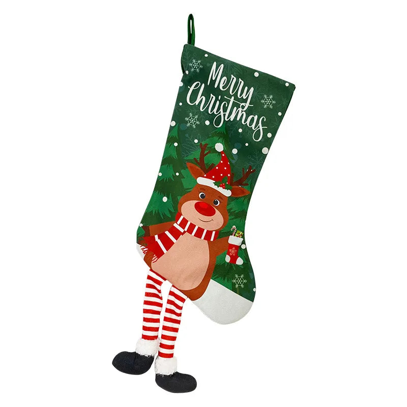 Christmas Cartoon Style Santa Claus Letter Party Festival Christmas Socks