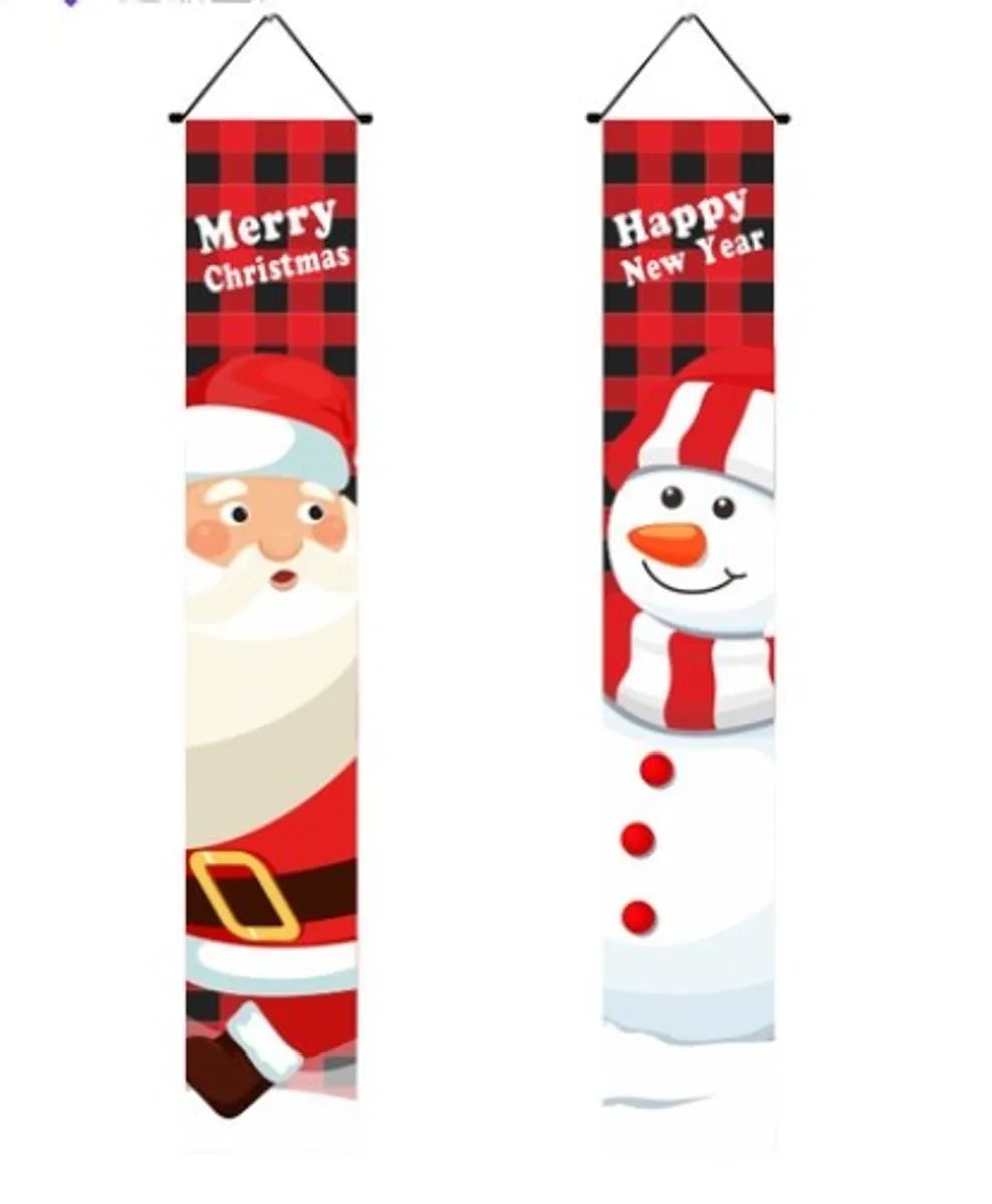 Christmas Cartoon Style Santa Claus Polyester Flag