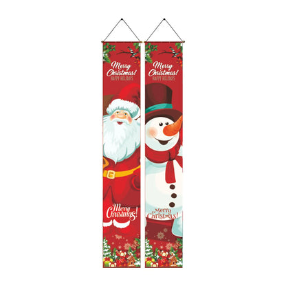 Christmas Cartoon Style Santa Claus Polyester Flag