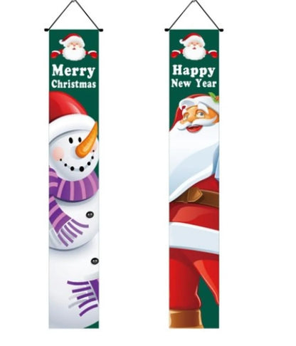 Christmas Cartoon Style Santa Claus Polyester Flag