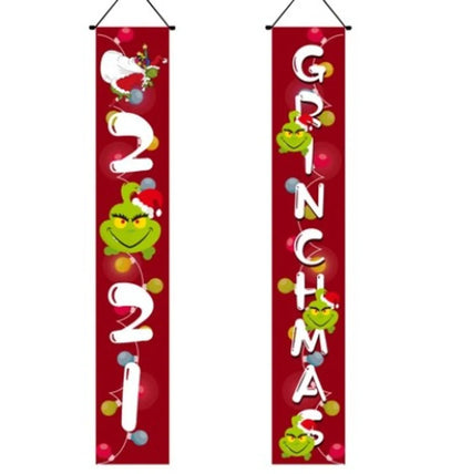 Christmas Cartoon Style Santa Claus Polyester Flag