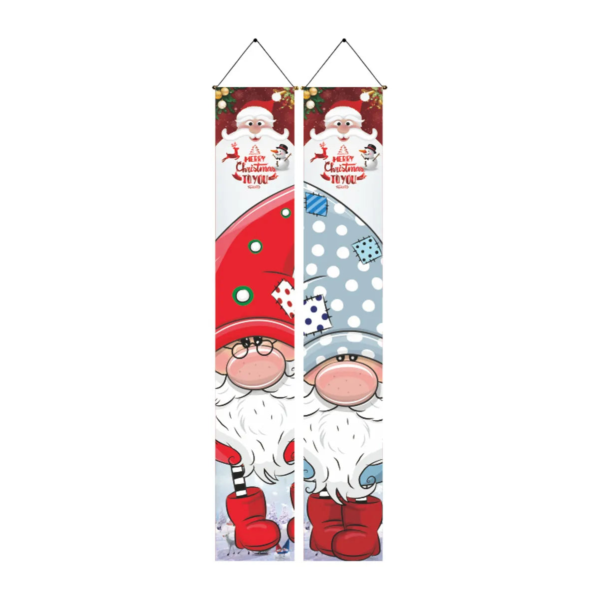 Christmas Cartoon Style Santa Claus Polyester Flag