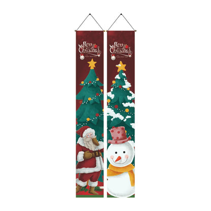 Christmas Cartoon Style Santa Claus Polyester Flag