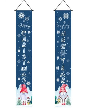 Christmas Cartoon Style Santa Claus Polyester Flag