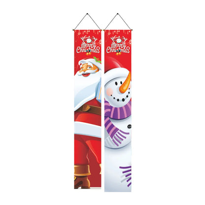 Christmas Cartoon Style Santa Claus Polyester Flag