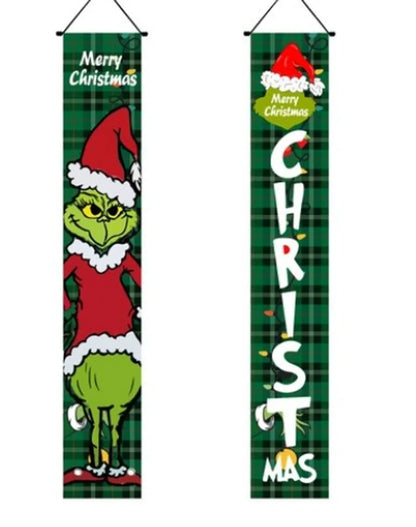 Christmas Cartoon Style Santa Claus Polyester Flag