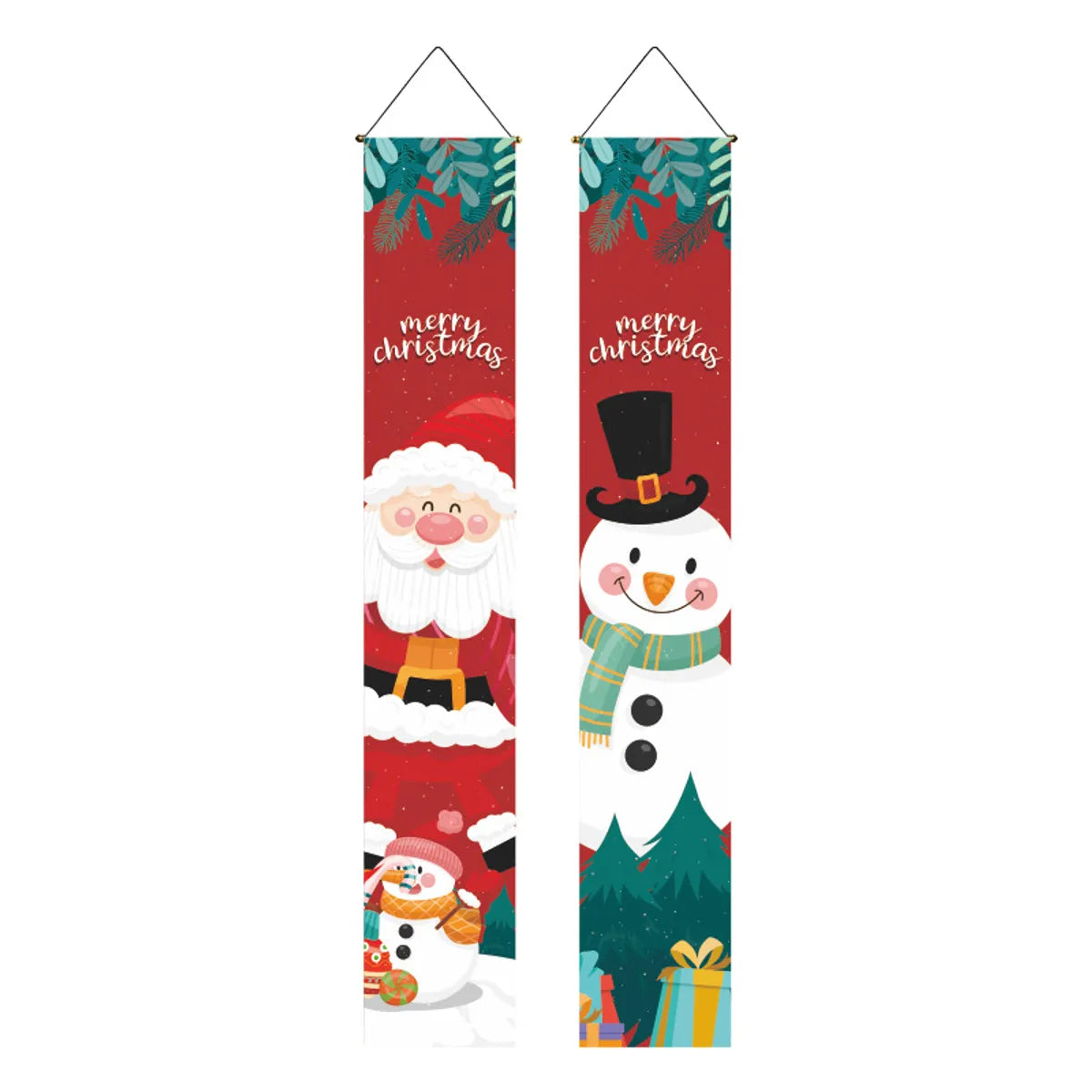 Christmas Cartoon Style Santa Claus Polyester Flag