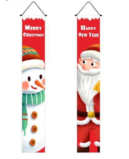 Christmas Cartoon Style Santa Claus Polyester Flag