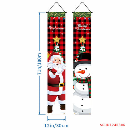 Christmas Cartoon Style Santa Claus Polyester Flag