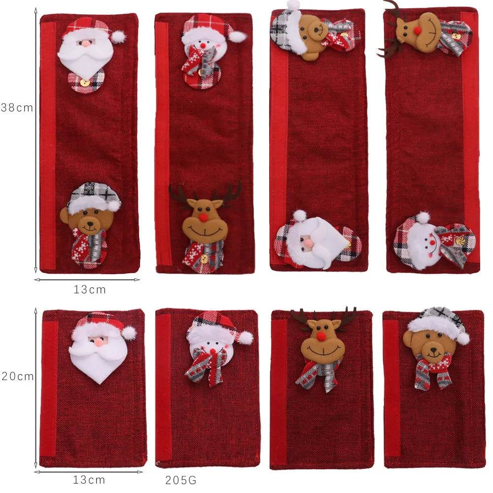 Christmas Cartoon Style Santa Claus Snowman Elk Cloth Party Festival