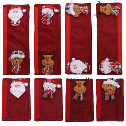 Christmas Cartoon Style Santa Claus Snowman Elk Cloth Party Festival