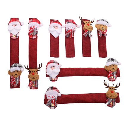 Christmas Cartoon Style Santa Claus Snowman Elk Cloth Party Festival