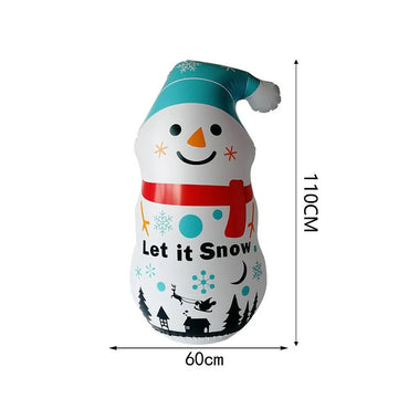 Christmas Cartoon Style Santa Claus Snowman Pvc Party Decorative Props