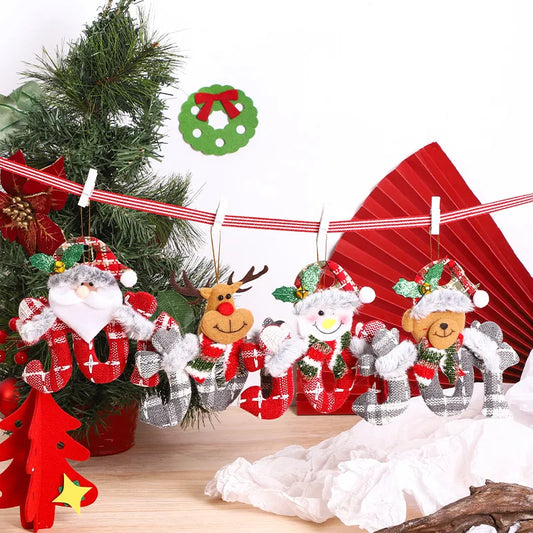 Christmas Cartoon Style Simple Style Color Block Nonwoven Holiday Festival Hanging Ornaments