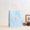 Christmas Cartoon Style Snowflake Kraft Paper Party Festival Gift Bags