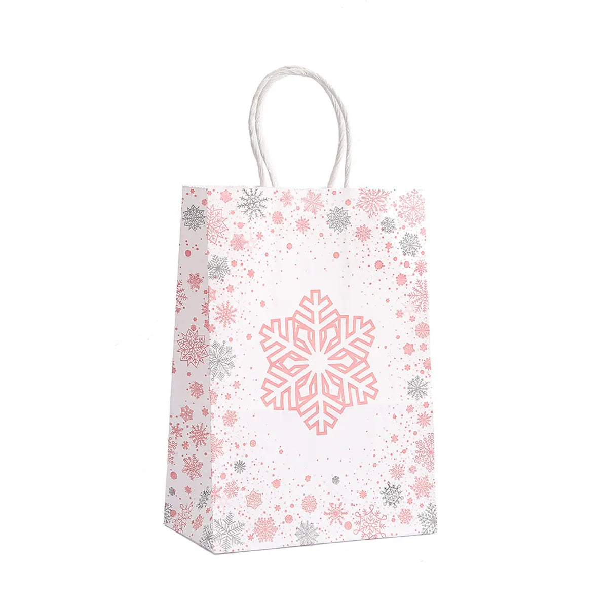 Christmas Cartoon Style Snowflake Kraft Paper Party Festival Gift Bags