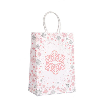 Christmas Cartoon Style Snowflake Kraft Paper Party Festival Gift Bags