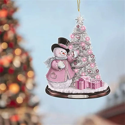 Christmas Cartoon Style Snowman Arylic Daily Festival Hanging Ornaments