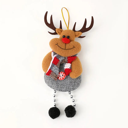 Christmas Cartoon Style Snowman Elk Holiday Festival Hanging Ornaments