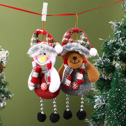 Christmas Cartoon Style Snowman Elk Holiday Festival Hanging Ornaments