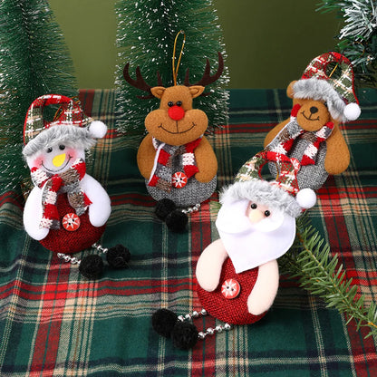 Christmas Cartoon Style Snowman Elk Holiday Festival Hanging Ornaments