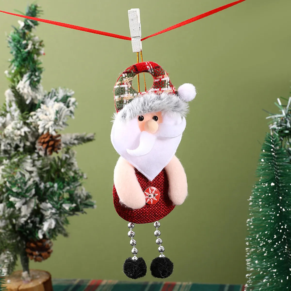 Christmas Cartoon Style Snowman Elk Holiday Festival Hanging Ornaments