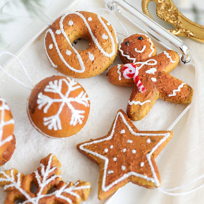 Christmas Casual Cute Sweet Gingerbread Donuts Snowflake Foam Party Festival Hanging Ornaments