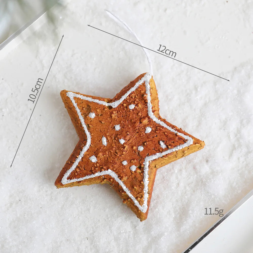 Christmas Casual Cute Sweet Gingerbread Donuts Snowflake Foam Party Festival Hanging Ornaments