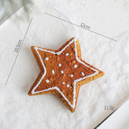 Christmas Casual Cute Sweet Gingerbread Donuts Snowflake Foam Party Festival Hanging Ornaments