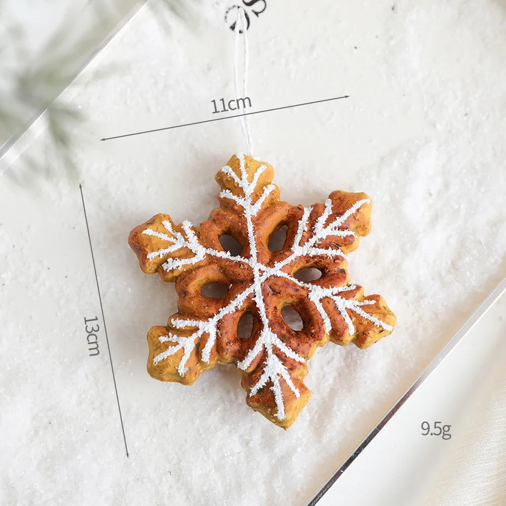 Christmas Casual Cute Sweet Gingerbread Donuts Snowflake Foam Party Festival Hanging Ornaments