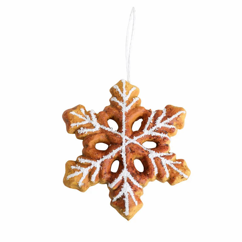 Christmas Casual Cute Sweet Gingerbread Donuts Snowflake Foam Party Festival Hanging Ornaments