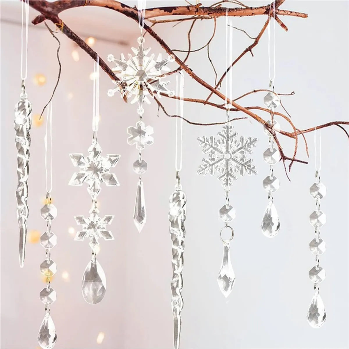 Christmas Casual Elegant Christmas Tree Snowflake Elk Plastic Polyester Home Festival Hanging Ornaments