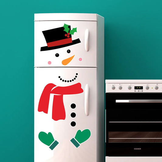 Christmas Casual Snowman PVC Magnetic Suction Sticker