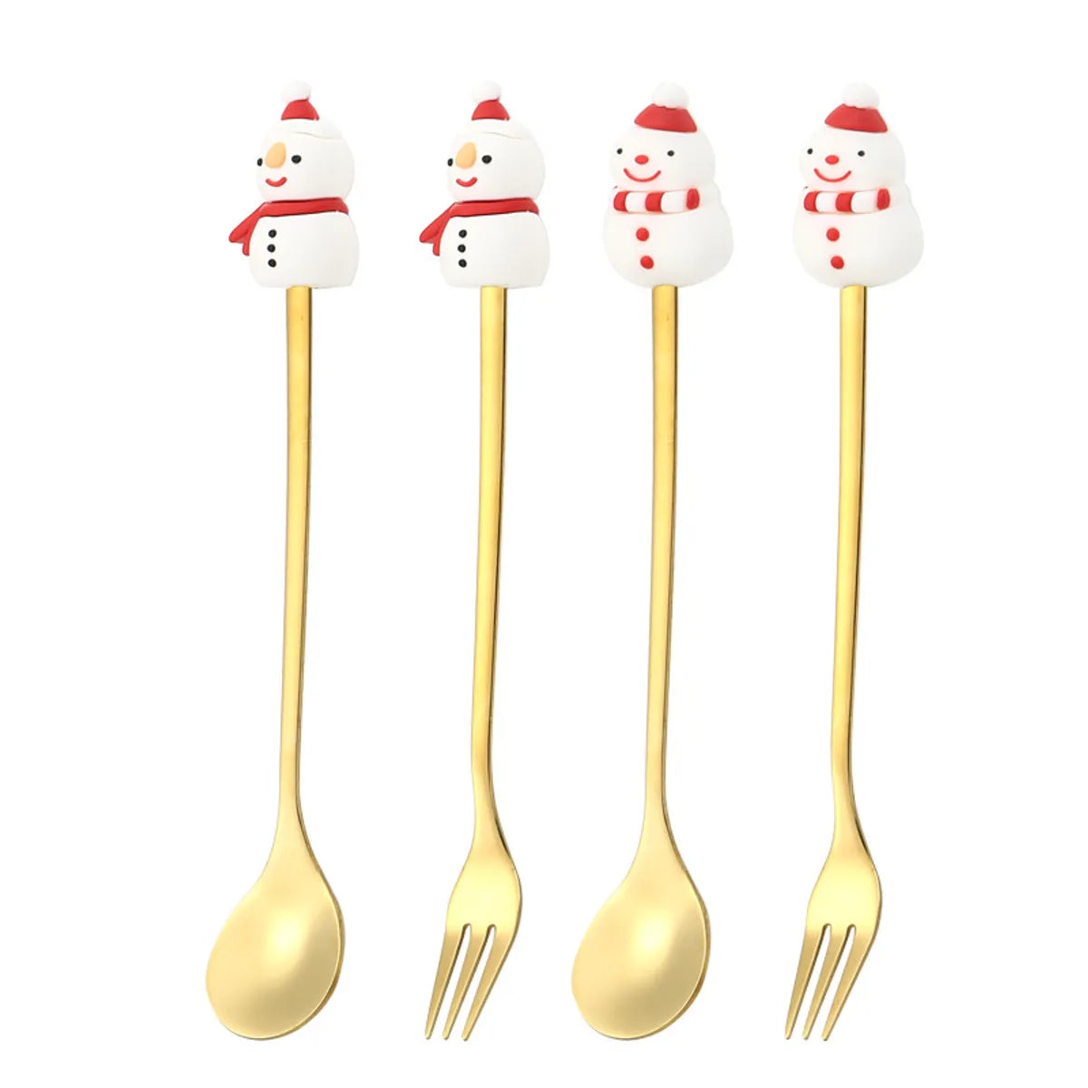 Christmas Casual Vacation Letter 410 Stainless Steel Spoon 1 Set