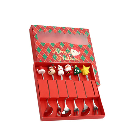 Christmas Casual Vacation Letter 410 Stainless Steel Spoon 1 Set