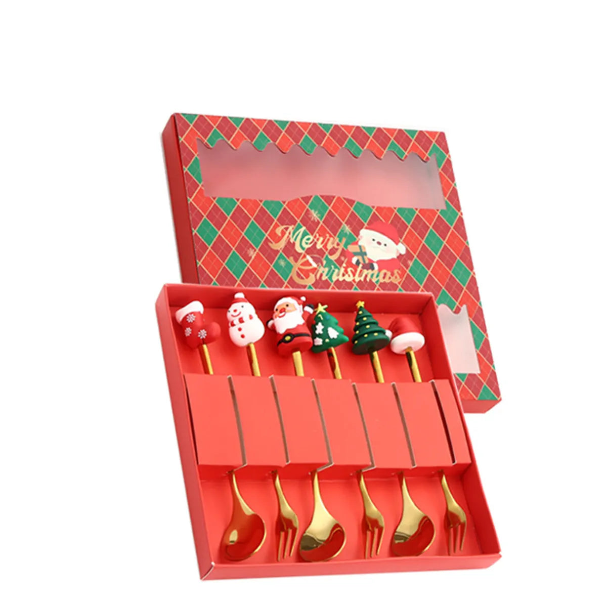 Christmas Casual Vacation Letter 410 Stainless Steel Spoon 1 Set